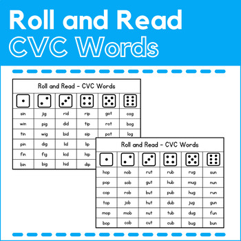 Preview of Roll and Read CVC Words - Reading Activities - Fluency Practice