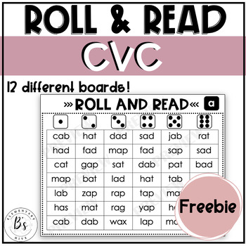 Roll and Read CVC Words Short Vowel Practice by B Elementary Hive