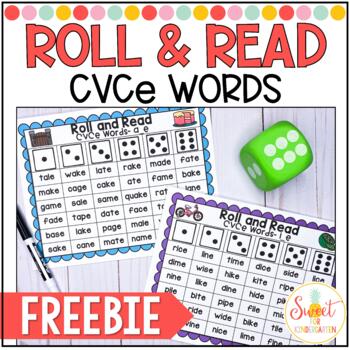 Roll and Read- CVCe Fluency FREEBIE by Sweet for Kindergarten- Kristina ...