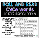 Roll and Read CVCe Long Vowel Words - NO PREP Phonics/Lite
