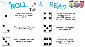 Preview of Roll and Read (FICTION AND NON-FICTION COMPREHENSION ACTIVITIES)