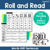 Roll and Read Fluency Games | CVC Words and Sentences | ED