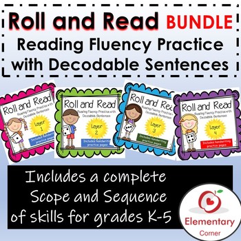 Preview of Roll and Read: Fluency Practice with Decodable Sentences BUNDLE