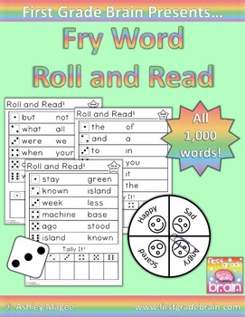 Roll and Read Fry Words (All 1,000 Words!) by Mrs Magee | TpT