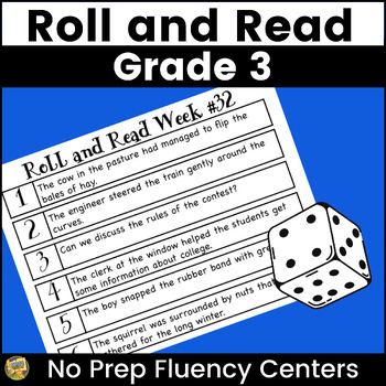 Preview of Reading Vocabulary - 3rd Grade Game - Roll and Read Vocabulary Words