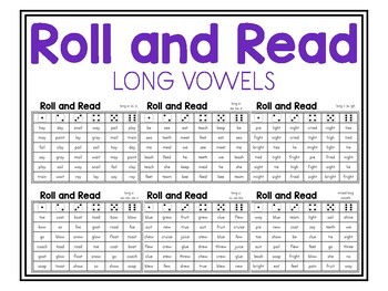 Roll and Read - Long Vowels by Firstly Focused | TPT
