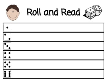 Roll And Read Template Worksheets Teaching Resources Tpt