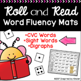 Roll and Read Word Fluency Mats (CVC Words, Digraphs, Fry 