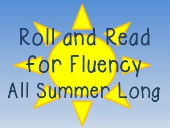 Preview of Roll and Read for Fluency All Summer Long