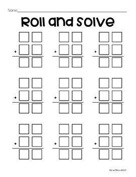 Roll and Solve (Addition& Subtraction) by ABCwithMsLe | TPT