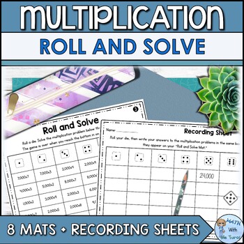 Preview of Roll and Solve Multiplying by Multiples of 1,000 Dice Game