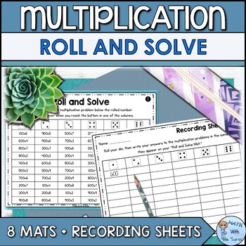 Preview of Roll and Solve Multiplying by Multiples of 100 Dice Game