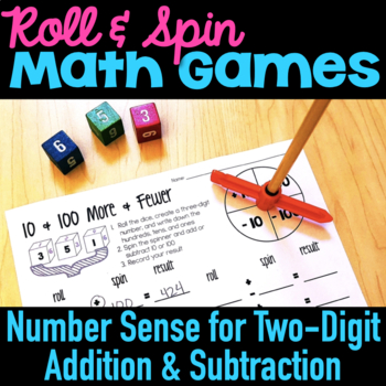 Preview of 3-Digit Addition & Subtraction Math Games Number Lines Regrouping Tens & Ones