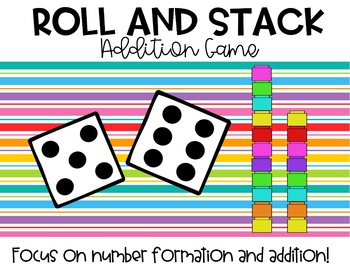 Preview of Roll and Stack Addition Math Game