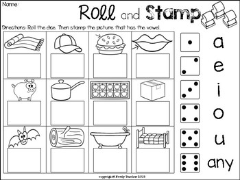 Roll and Stamp Freebie by Newly Teacher | Teachers Pay Teachers