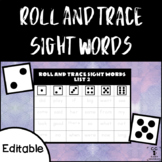 Roll and Trace Sight Words Editable