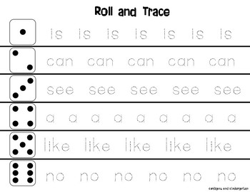 maths tutorial 3 and and with by Teaching Words Trace Roll (Sight Beg.) Joy