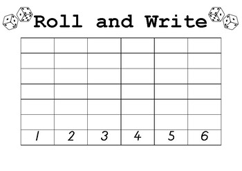 Preview of Roll and Write
