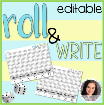 Preview of Roll and Write (Editable)