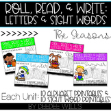 Roll and Write Editable Sight Word Worksheets Alphabet Pra