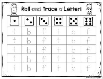 Roll and Write Letters - Lowercase Letters by The Kreative Kindergarten