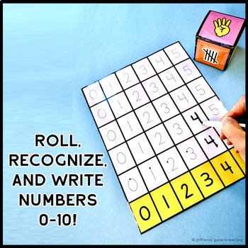 Roll and Write Numbers to 10 | Number Recognition and Formation Math Game