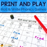 Roll and Write Phonics Game for Beginning Readers and Spel