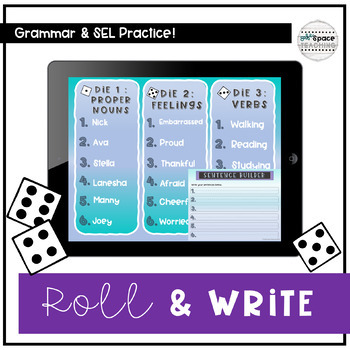 Preview of Roll and Write Sentences - Grammar and SEL