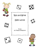 Roll and Write Sight Words
