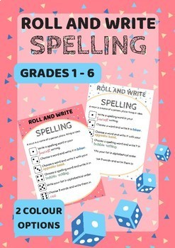 Preview of Roll and Write Spelling Words