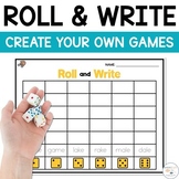 Roll and Write Template | Editable Roll and Write |  Autof
