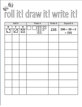 Preview of Roll it, Draw it, Expand it, Write it!