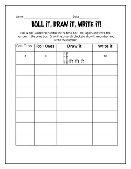 Preview of Roll it, Draw it, Write it-Place Value