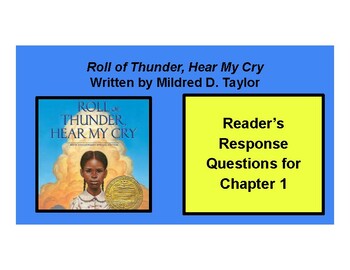 Preview of Roll of Thunder, Hear My Cry Chapter 1 Test