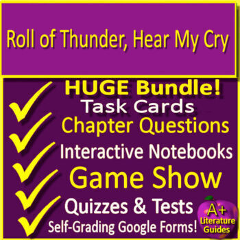 Preview of Roll of Thunder, Hear My Cry Novel Study Unit - Test, Activities, Book Study