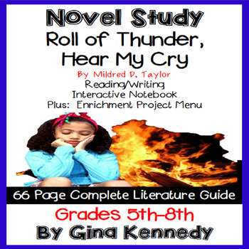 Preview of Roll of Thunder, Hear My Cry Novel Study + Project Menu; Digital Option