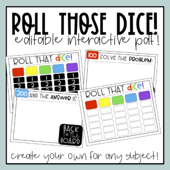 Roll Those Dice Game - Create your Own! | TpT