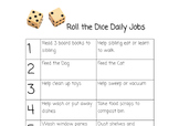 Roll the Dice! Daily Jobs for Kids of all ages!