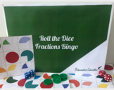 Roll the Dice Fractions Bingo Game