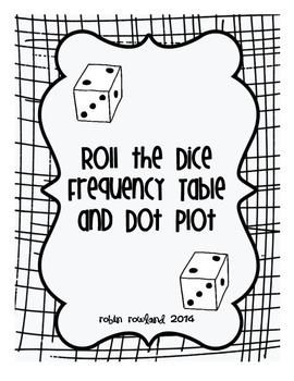 Preview of Roll the Dice Frequency Table and Dot Plot