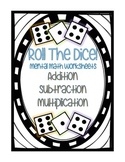 Roll the Dice Mental Math Worksheets