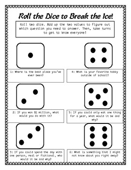 PreK Dice Rolling fun activities