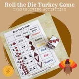 Roll the Turkey Dice and Drawing Game