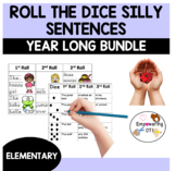 YEAR LONG Roll the dice SILLY sentences BUNDLE for handwri