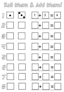 for 1 grade and subtraction addition math worksheets and by Roll them Miss. Teachers Add Teachers  Pay  DB them