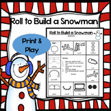 Roll to Build a Snowman Math Game