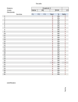 Preview of Rollbook for a semester