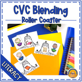 CVC Roller Coaster Blending Game for Literacy Station