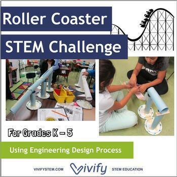 Preview of Roller Coaster STEM Challenge Engineering Design (Grades K-5)