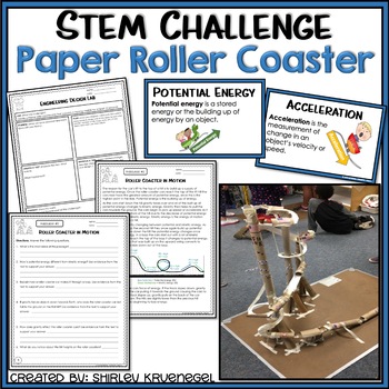 Preview of Paper Roller Coaster STEM Challenge